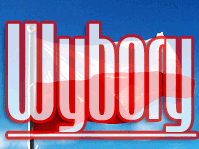 Flaga na maszcie z napisem wybory
